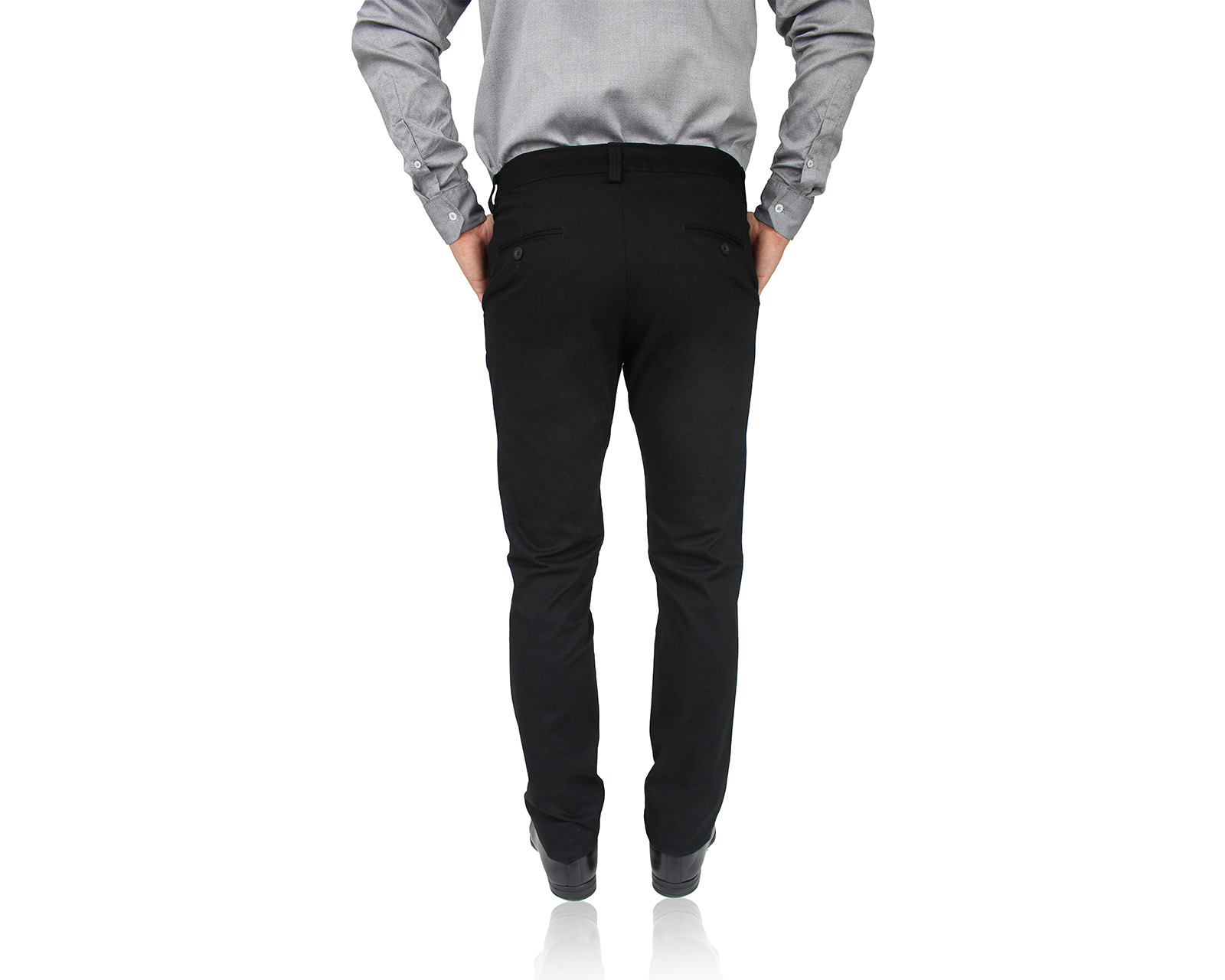 Foto 4 | Pantalón de Vestir Negro Rams Cottons Cartagena Negro Slim Fit Strech para Hombre