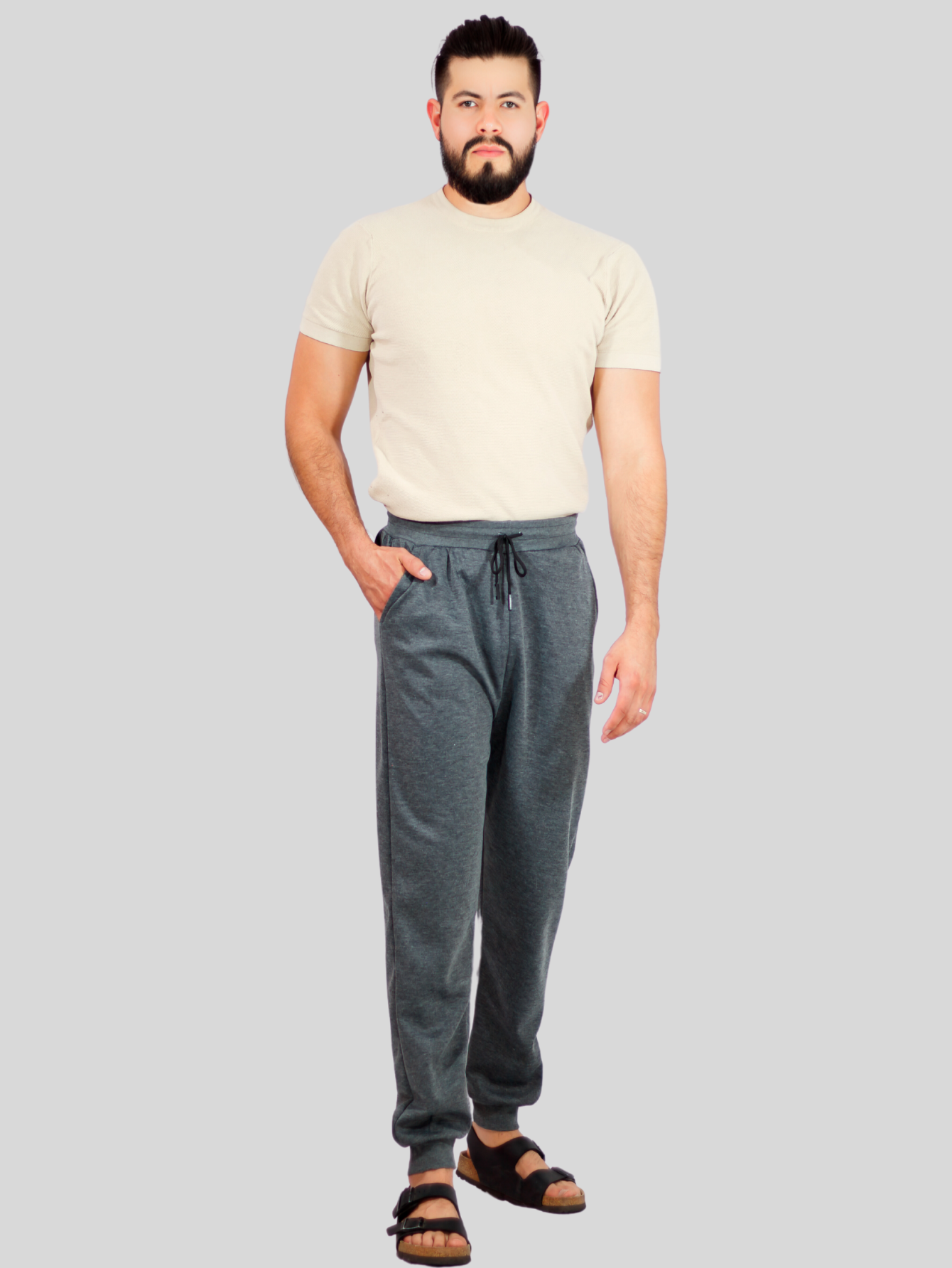 Foto 5 pulgar | Jogger Pants Gris Oscuro Pants Caball Casuales para Hombre