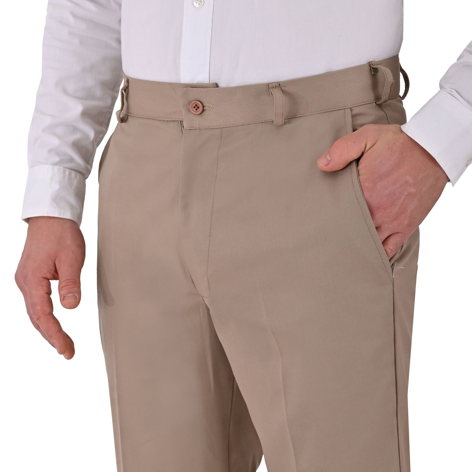 Foto 4 pulgar | Pantalo De Vestir Casual C/bolsa Secreta_cafe
