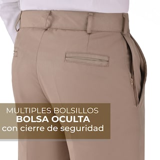 Foto 4 | Pantalo De Vestir Casual C/bolsa Secreta_cafe