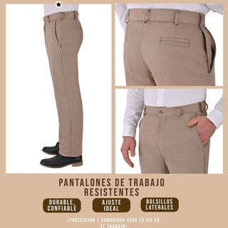 Foto 6 | Pantalo De Vestir Casual C/bolsa Secreta_cafe