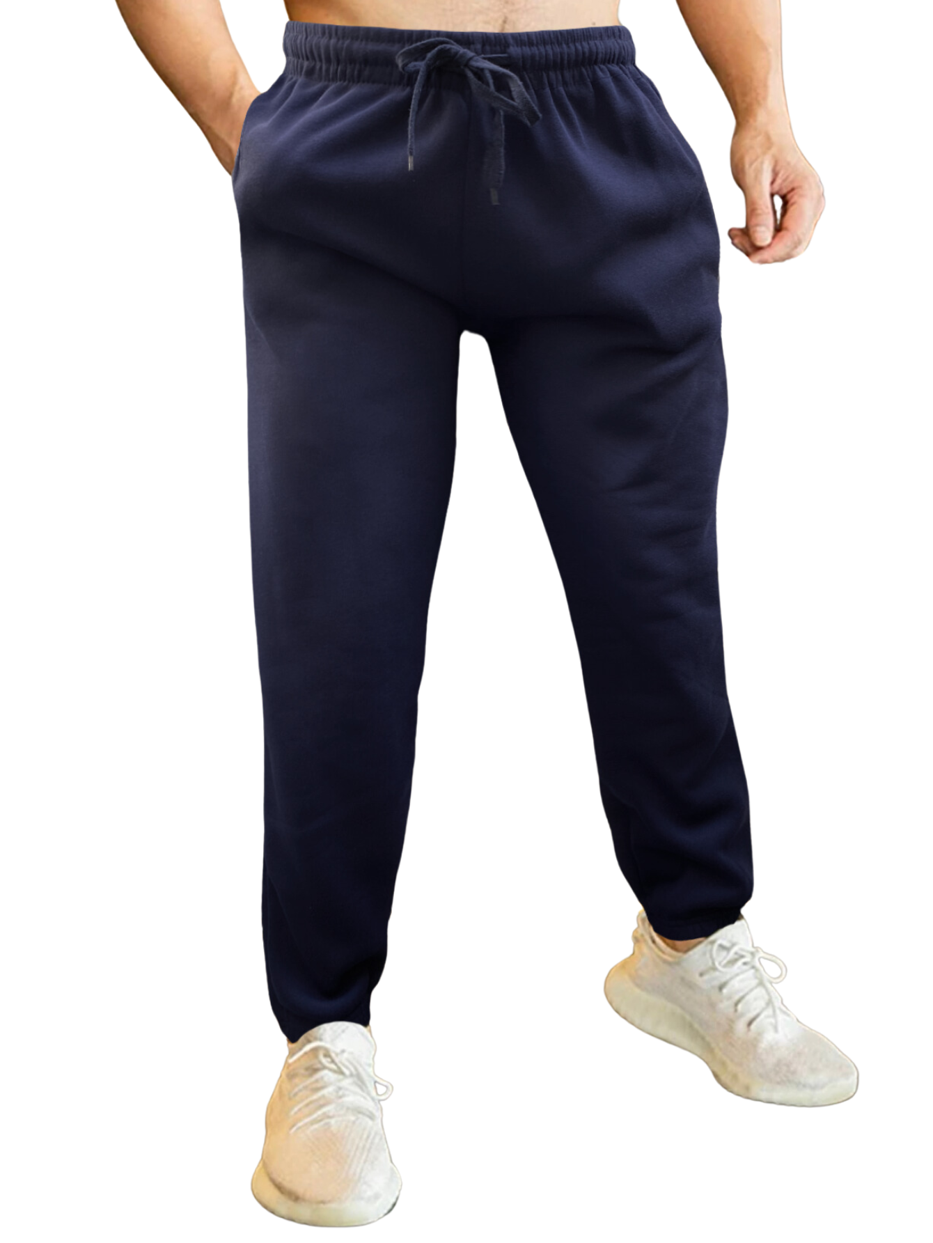 Foto 1 | Jogger Pants Hombre De Felpa Gym Pans Pant-032 Azul Marino Pantalones Cargo Bolsa