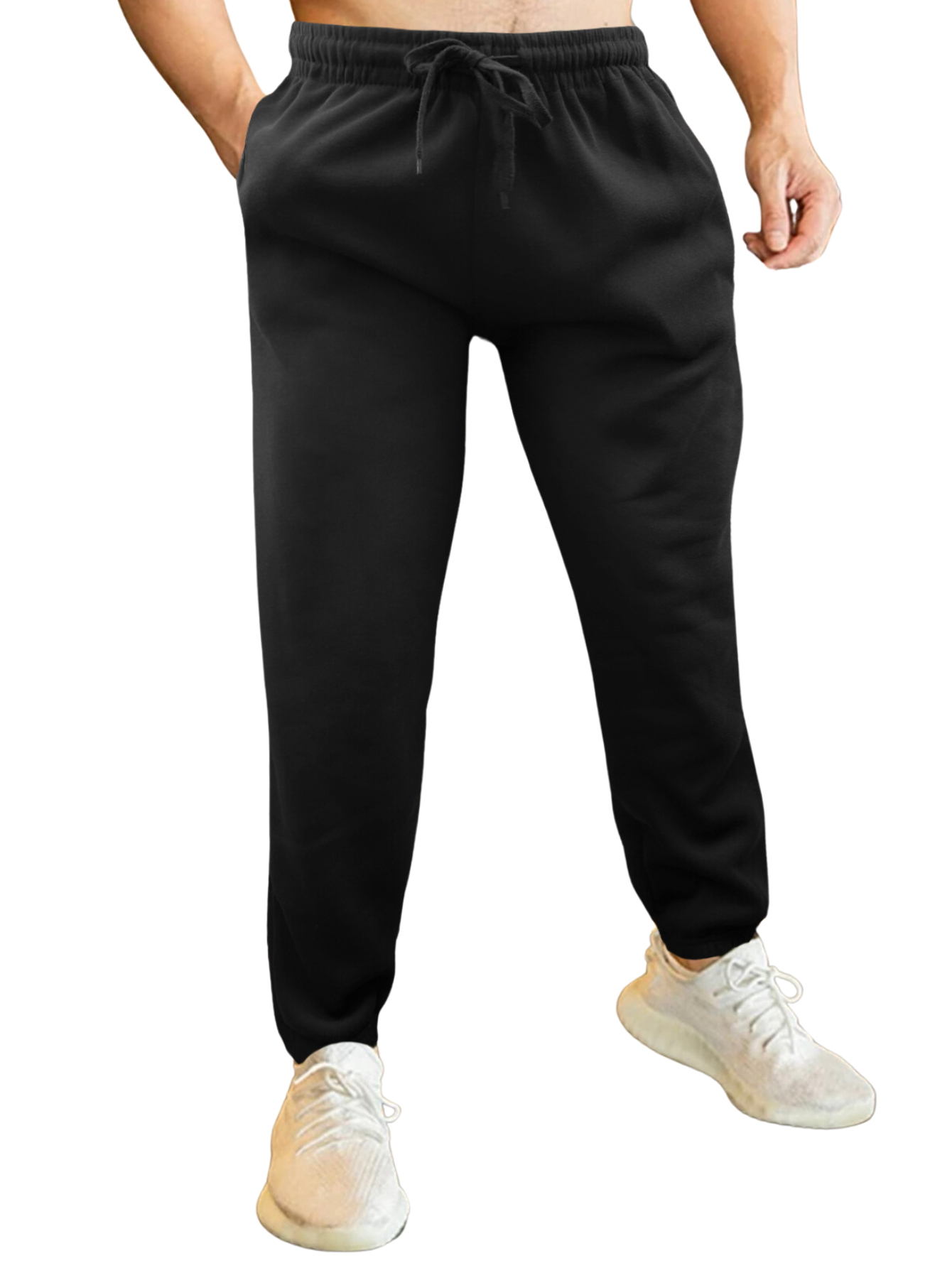 Foto 2 pulgar | Jogger Pants Hombre De Felpa Gym Pans Pant-032 Negro Pantalones Cargo Bolsa