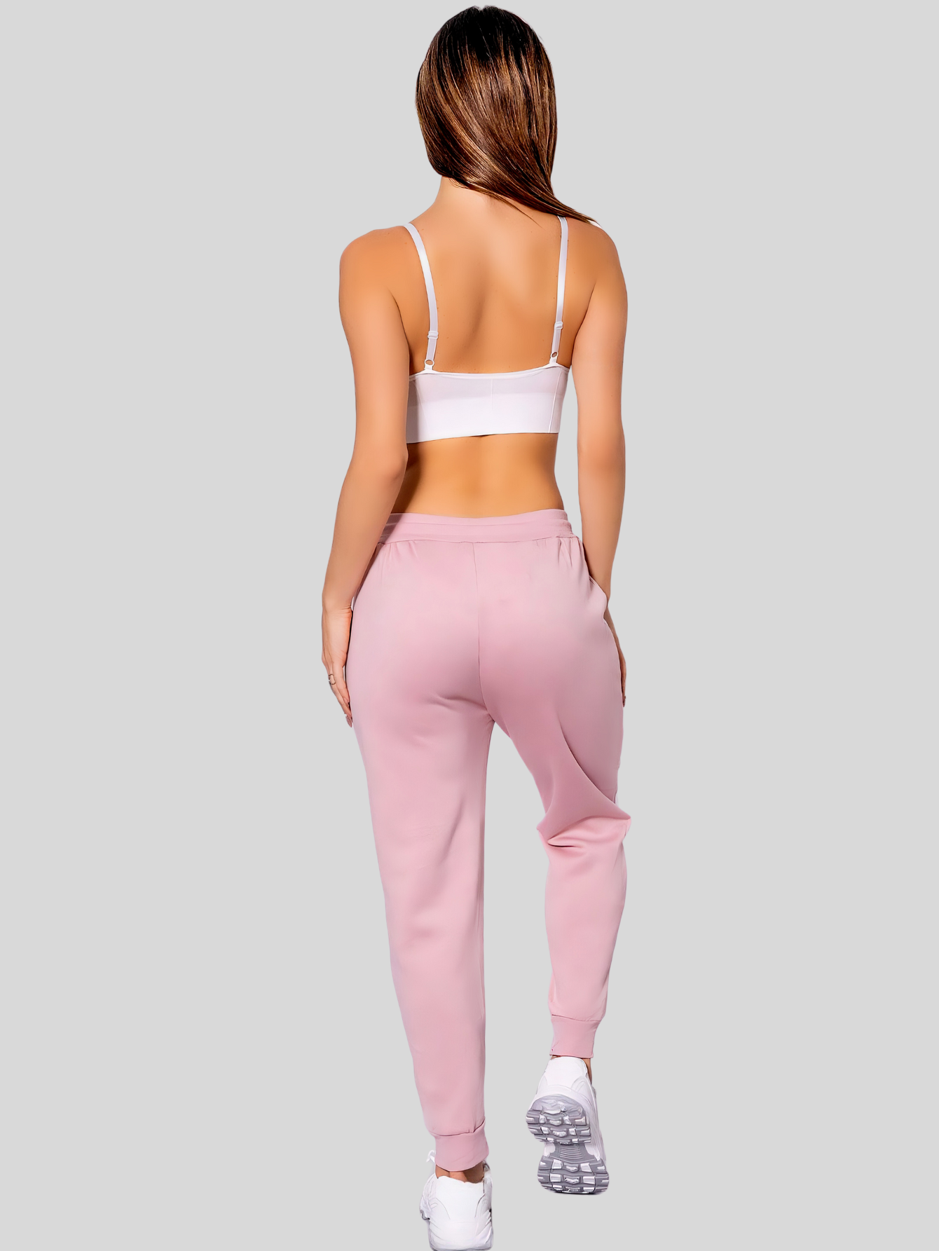 Foto 3 | Pants Mujer Pantalones Anchos Casual O Elgante Pant-050 Rosa Pans Stretch