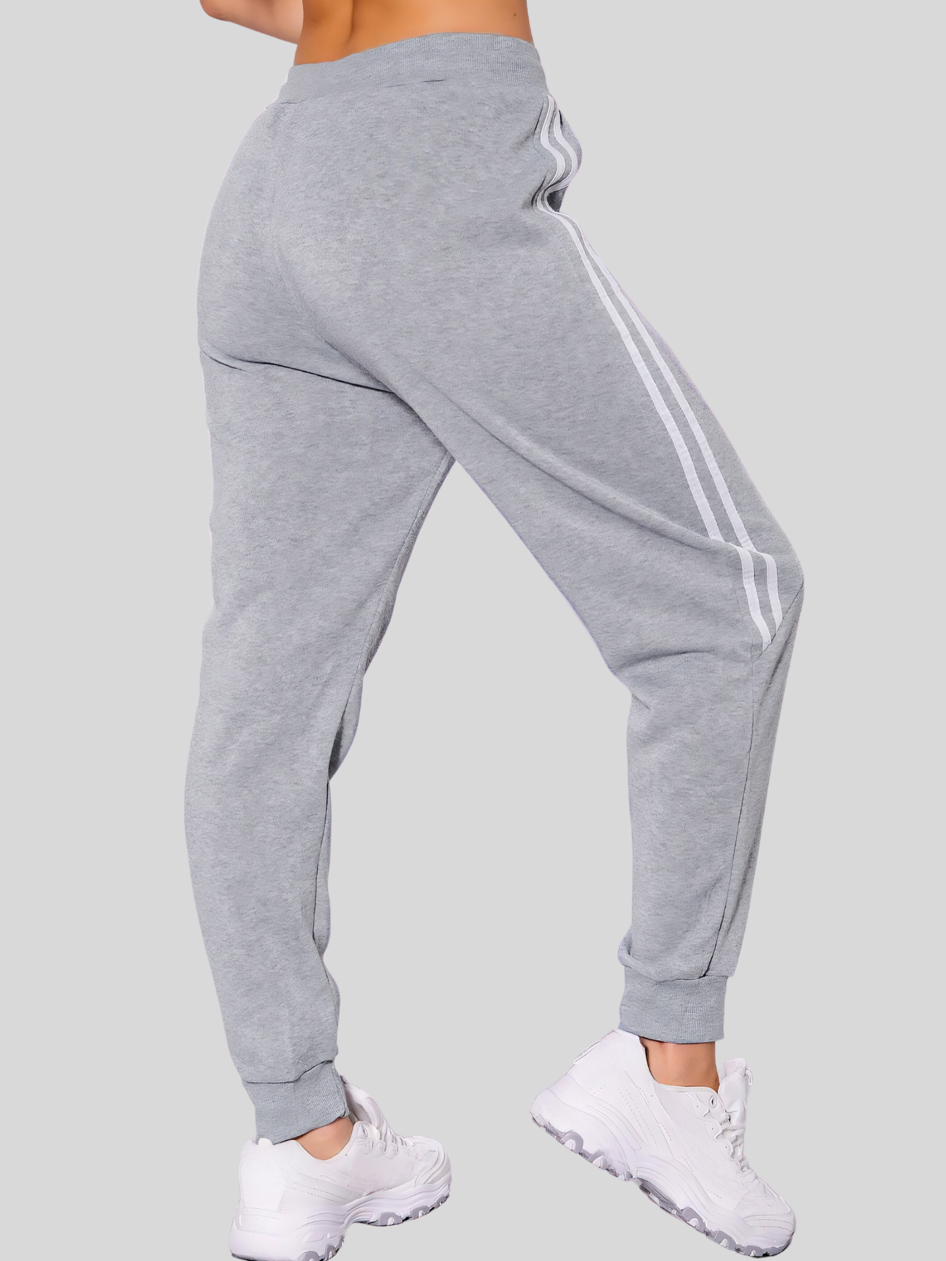 Foto 6 | Pants Mujer Pantalones Anchos Casual O Elgante Pant-050 Gris Claro Pans Stretch