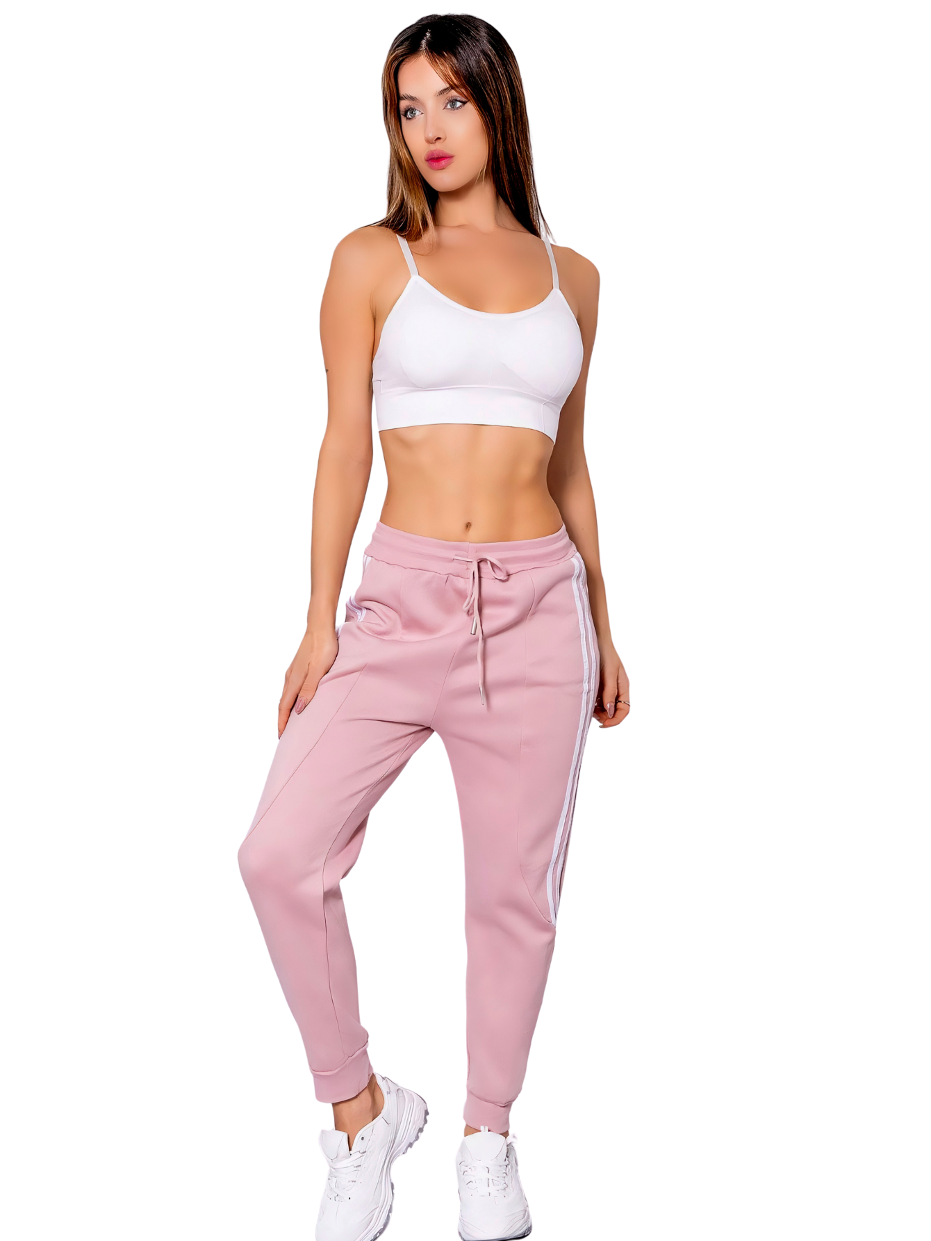 Foto 2 pulgar | Pants Mujer Pantalones Anchos Casual O Elgante Pant-050 Rosa Pans Stretch