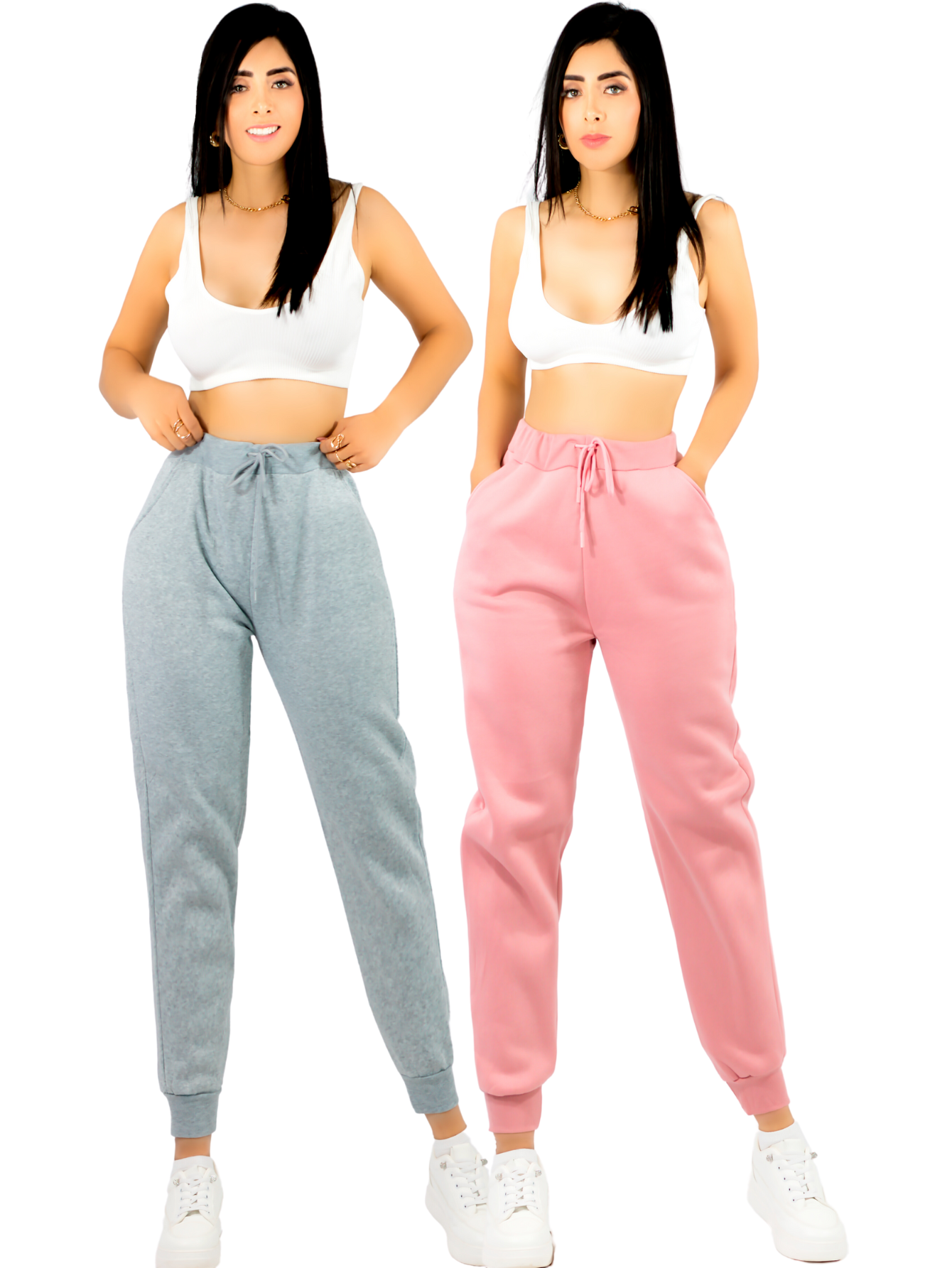 Set De Dos Pants De Mujer Pant-051-px2 Variedad De Colores Pantalones Anchos Casual