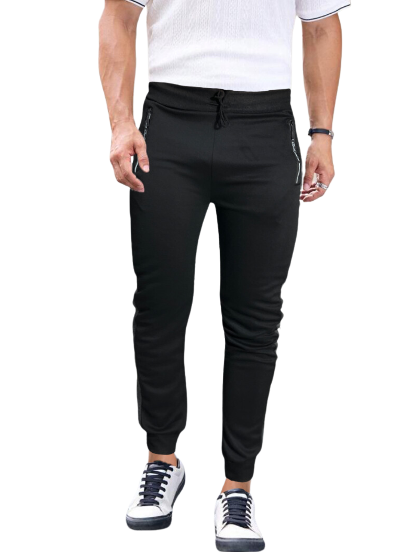 Foto 2 pulgar | Jogger Pants Hombre De Felpa Gym Pans Pant-049 Negro Athl Pantalones Cargo Bolsa