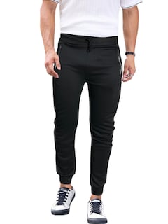 Foto 1 | Jogger Pants Hombre De Felpa Gym Pans Pant-049 Negro Athl Pantalones Cargo Bolsa
