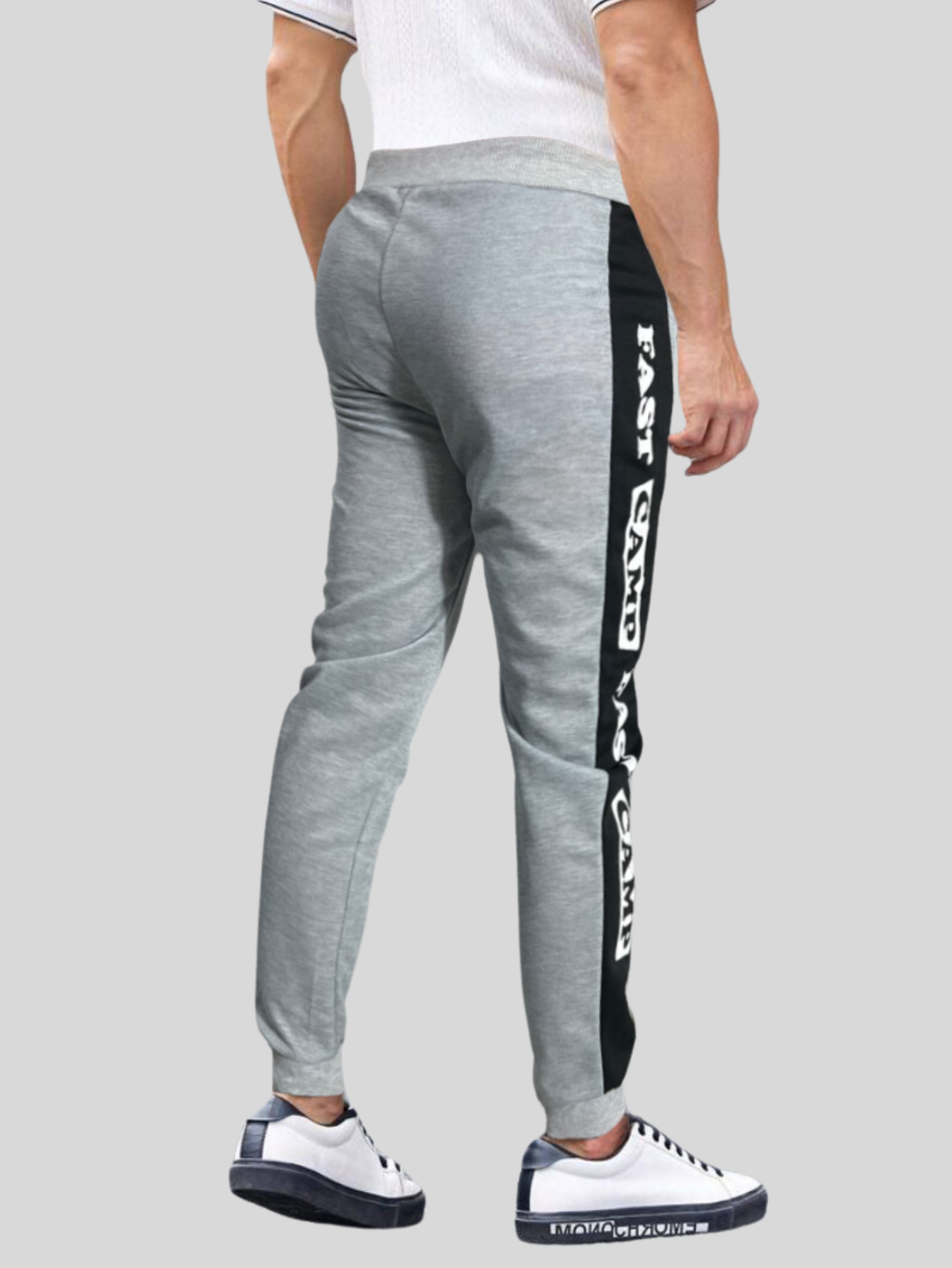 Foto 4 pulgar | Jogger Pants Hombre De Felpa Gym Pans Pant-049 Gris Claro Cam Pantalones Cargo Bolsa