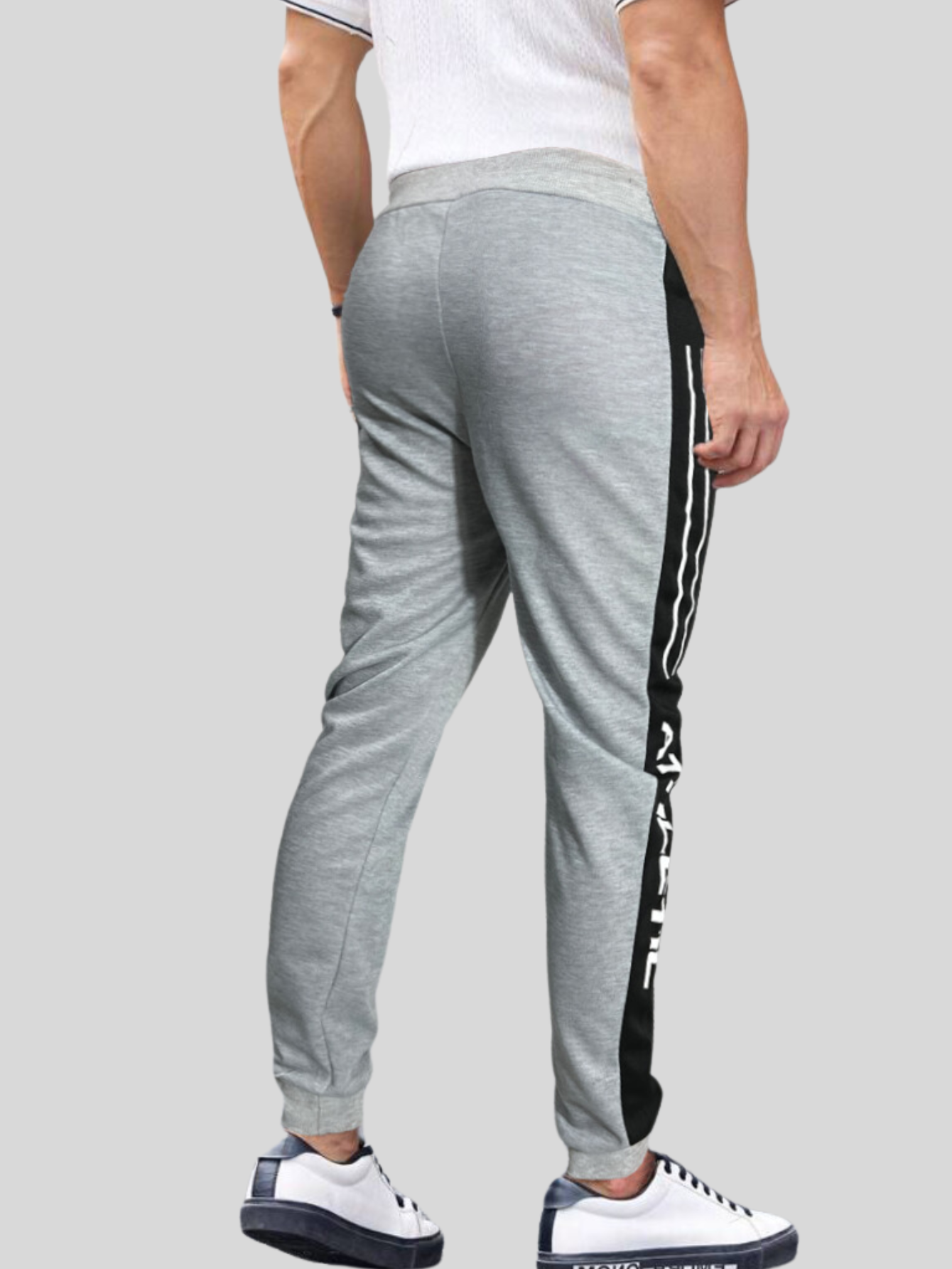 Foto 5 pulgar | Jogger Pants Hombre De Felpa Gym Pans Pant-049 Gris Claro Athl Pantalones Cargo Bolsa