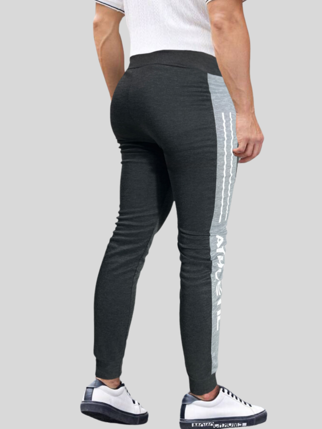 Foto 4 pulgar | Jogger Pants Hombre De Felpa Gym Pans Pant-049 Gris Oscuro Athl Pantalones Cargo Bolsa