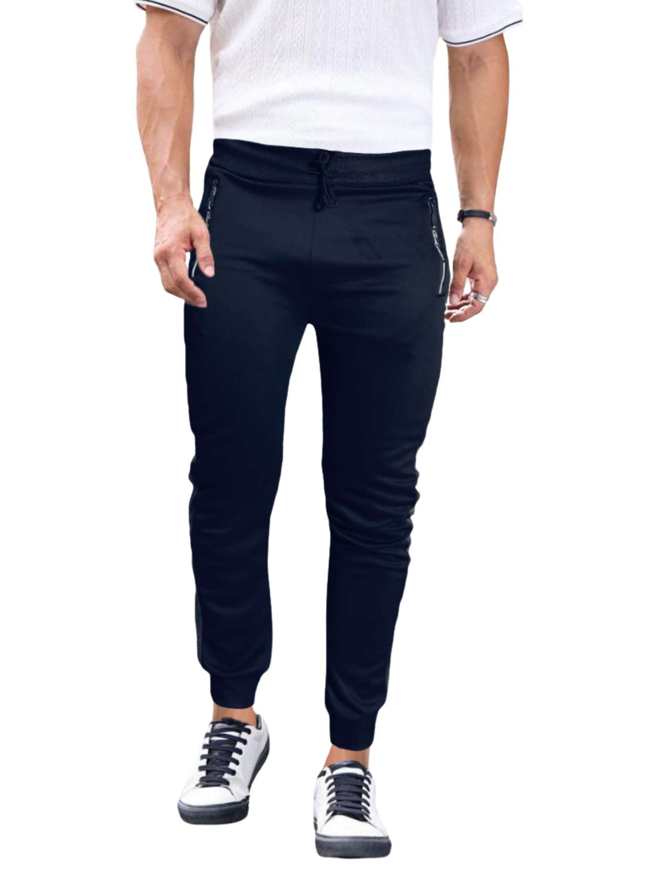 Jogger Pants Hombre De Felpa Gym Pans Pant-049 Marino Cam Pantalones Cargo Bolsa