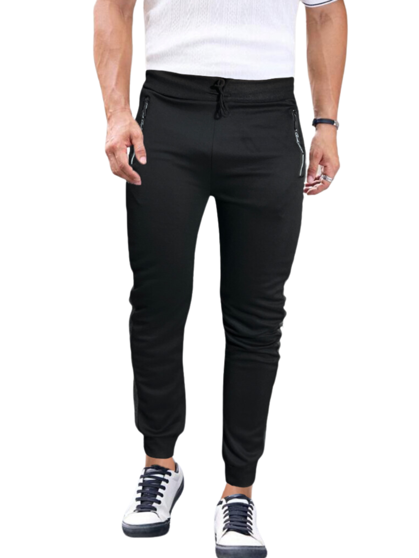 Foto 2 pulgar | Jogger Pants Hombre De Felpa Gym Pans Pant-049 Negro Cam Pantalones Cargo Bolsa