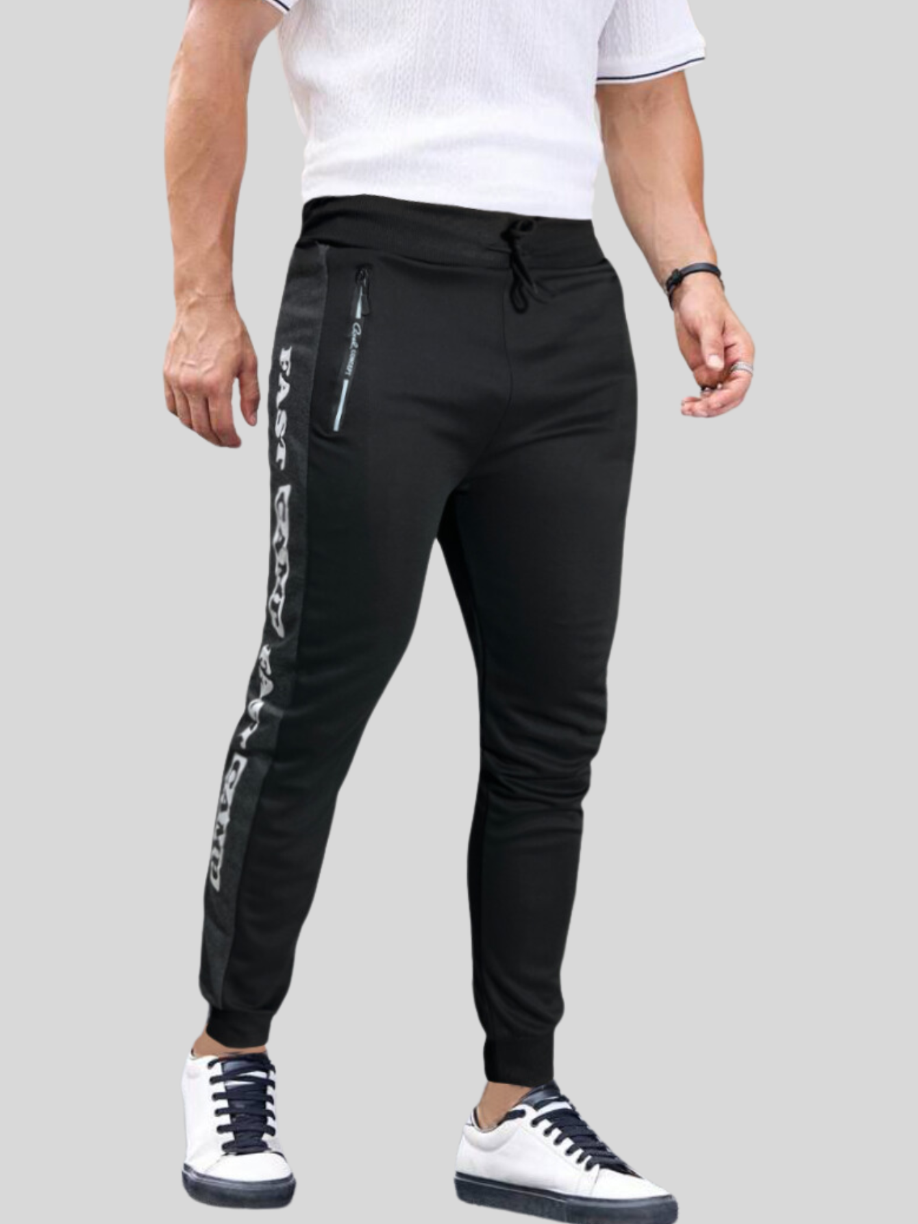 Foto 3 pulgar | Jogger Pants Hombre De Felpa Gym Pans Pant-049 Negro Cam Pantalones Cargo Bolsa