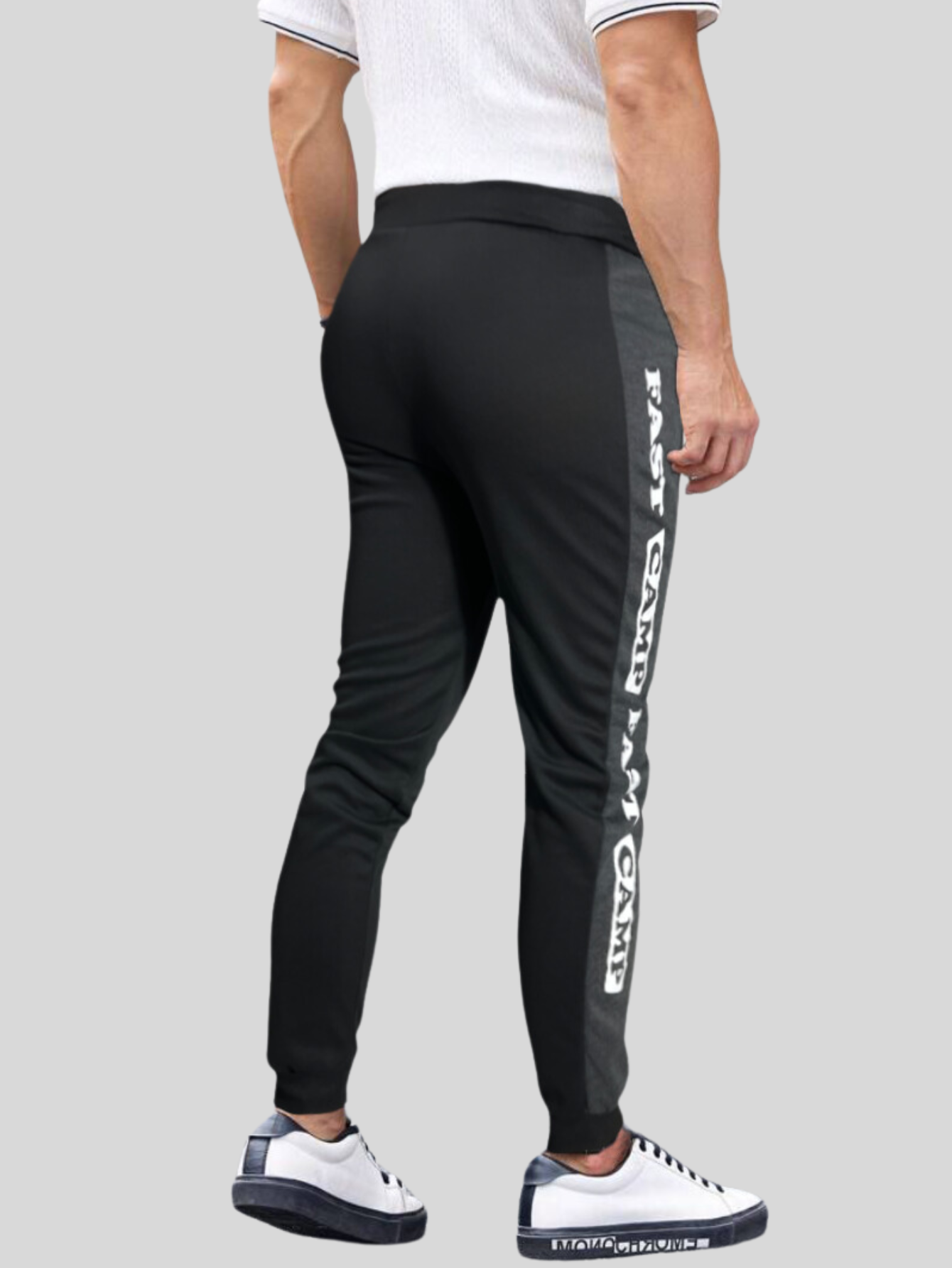 Foto 4 pulgar | Jogger Pants Hombre De Felpa Gym Pans Pant-049 Negro Cam Pantalones Cargo Bolsa