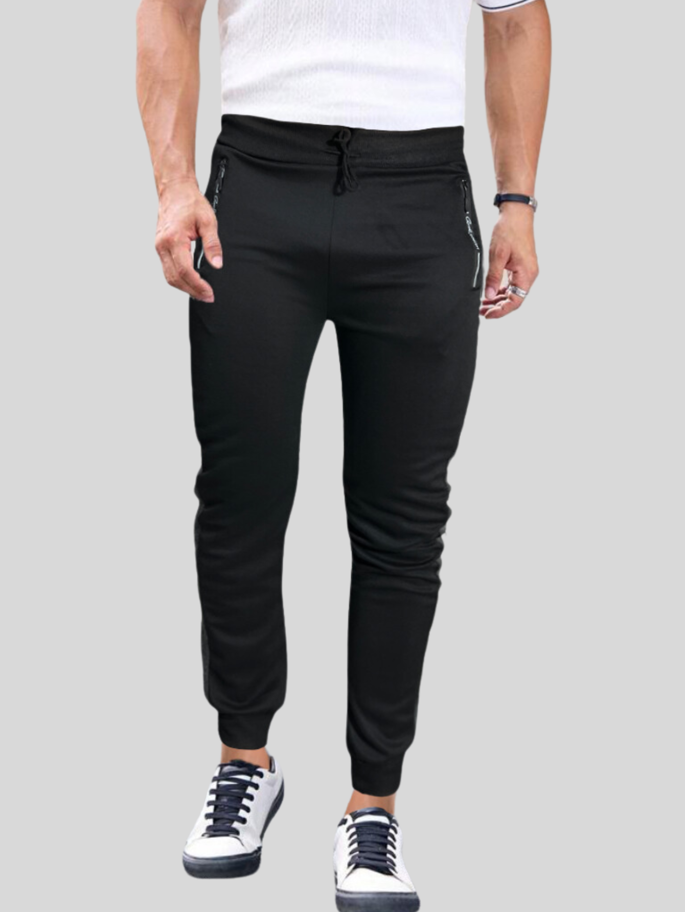 Foto 5 pulgar | Jogger Pants Hombre De Felpa Gym Pans Pant-049 Negro Cam Pantalones Cargo Bolsa