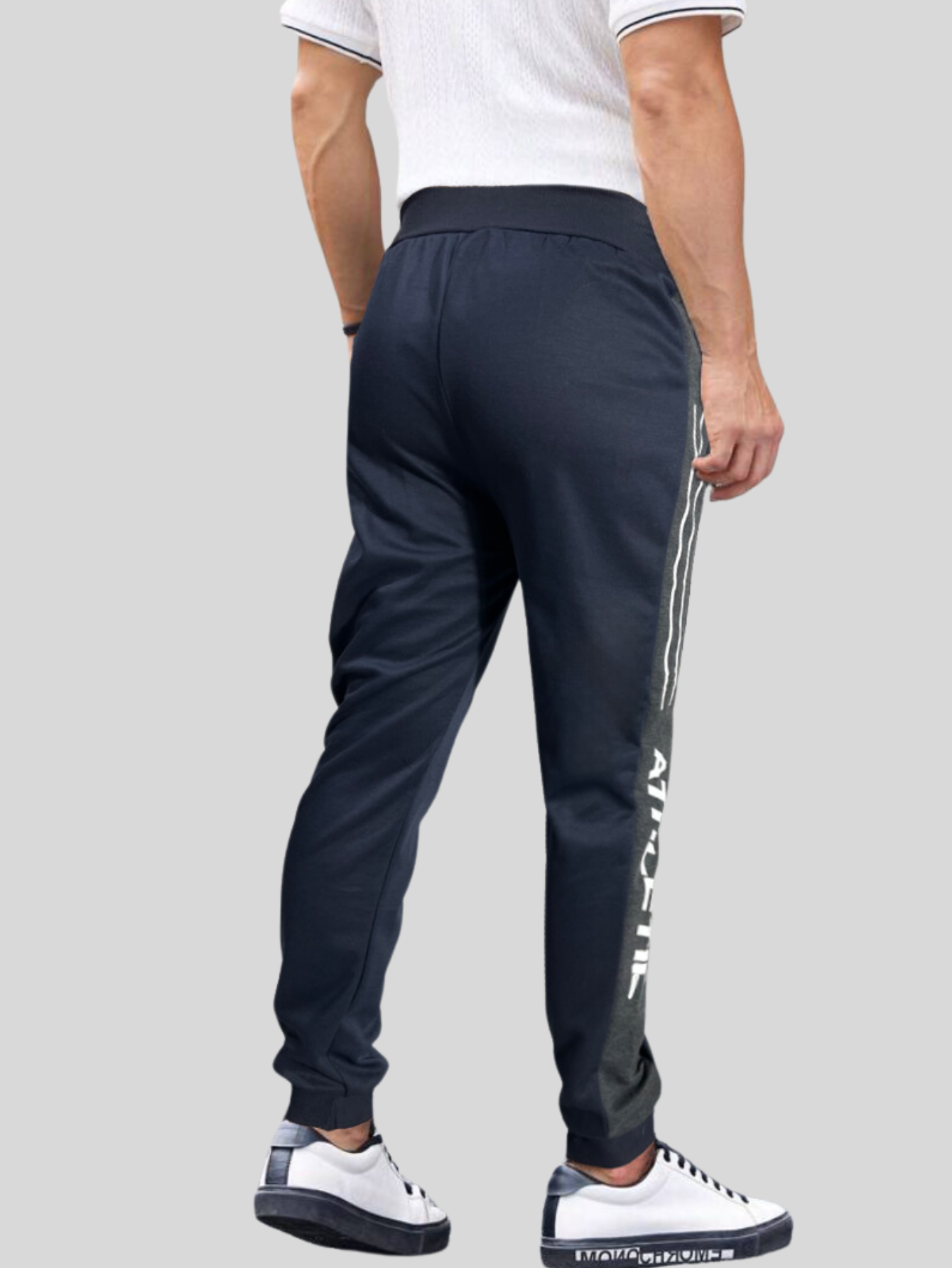 Foto 4 pulgar | Jogger Pants Hombre De Felpa Gym Pans Pant-049 Marino Athl Pantalones Cargo Bolsa