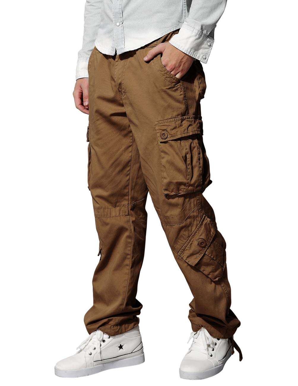 Foto 3 pulgar | Pantalones Cargo Match Wild Para Hombre, Talla 44, 100% Algodón - Venta Internacional.