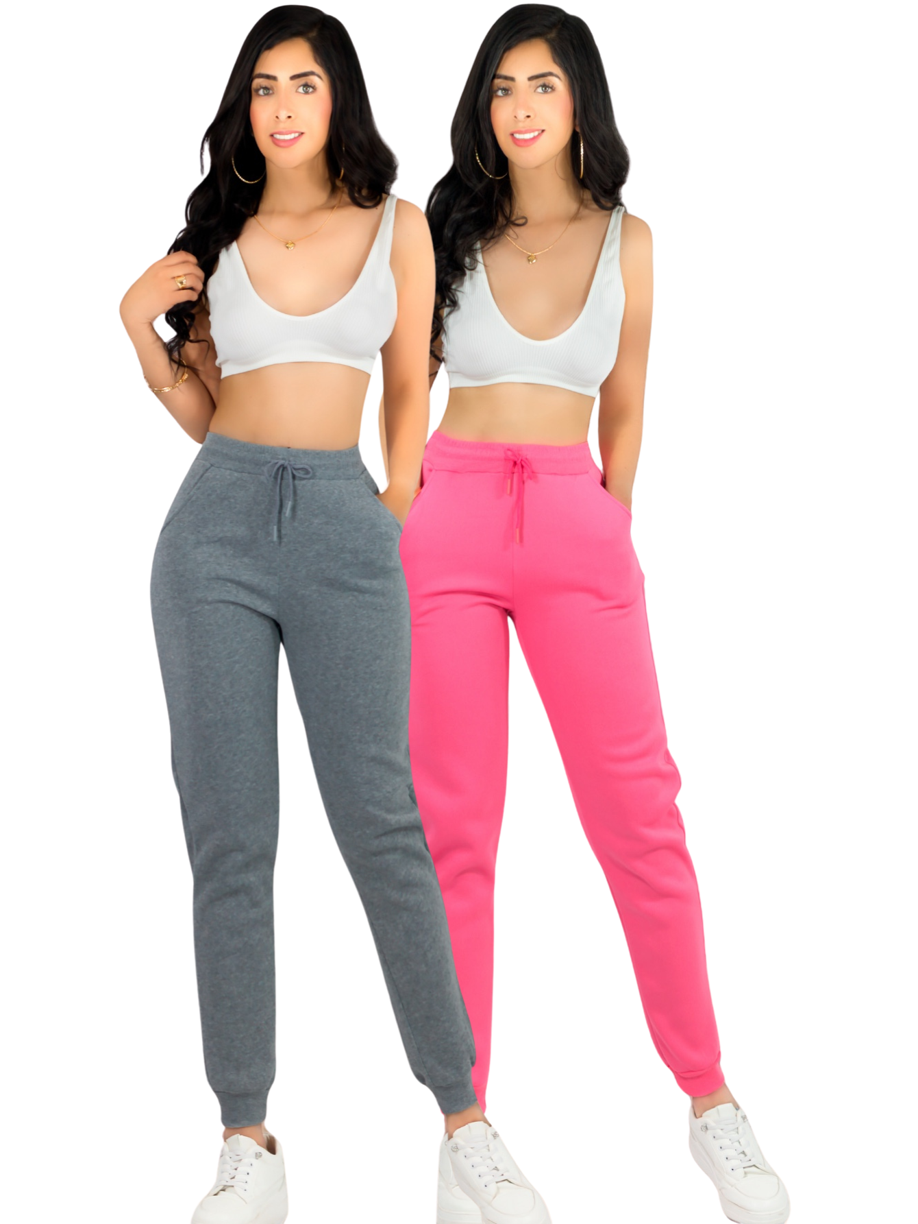 Set De Dos Pants De Mujer Pant-051-px2 Variedad De Colores Pantalones Anchos Casual