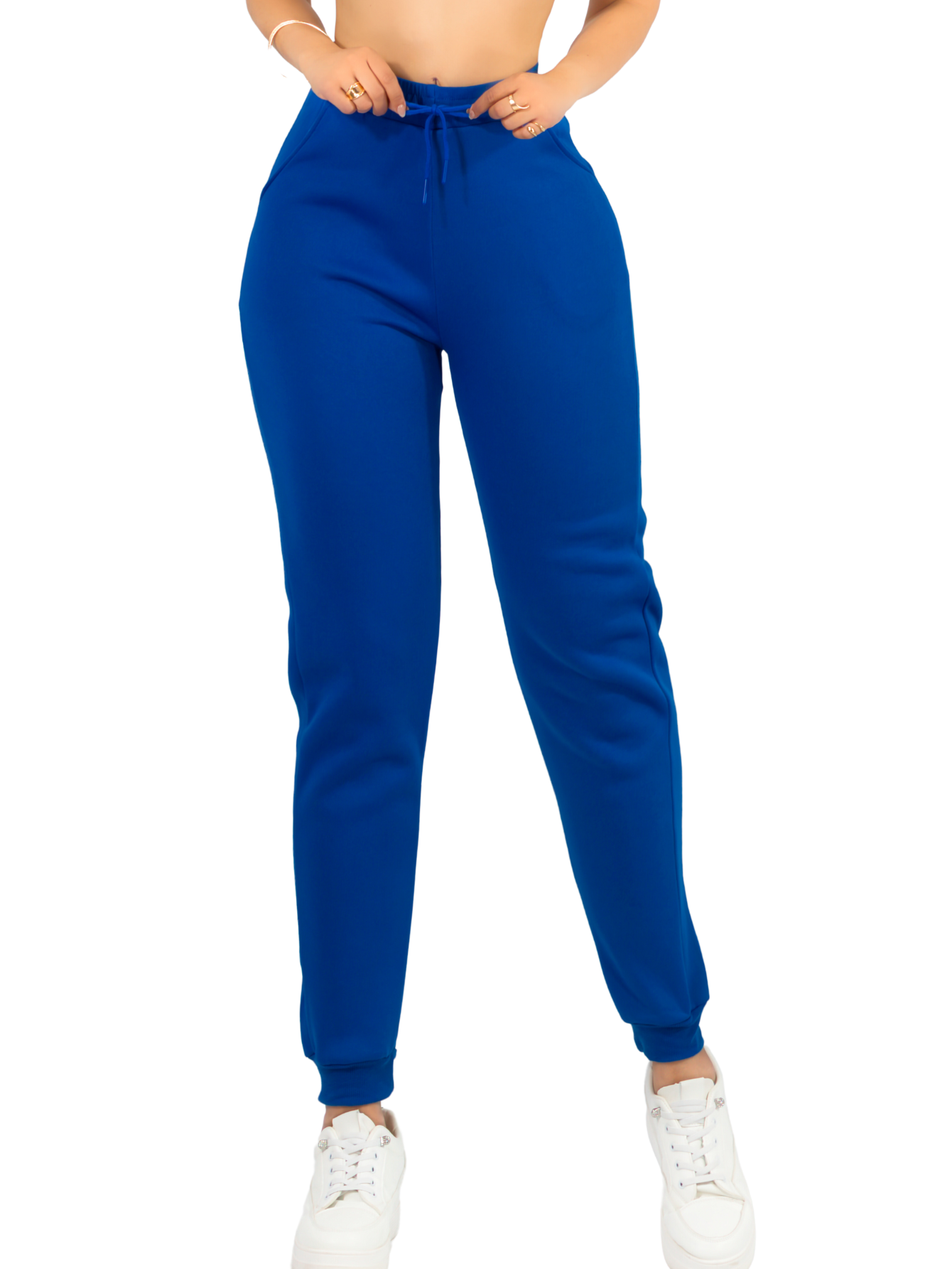 Foto 2 pulgar | Pants Mujer Jogger De Dama Cargo Pantalón Casual Jogger Dama Material Aterciopelado Pant-051 Azul Rey Patalones