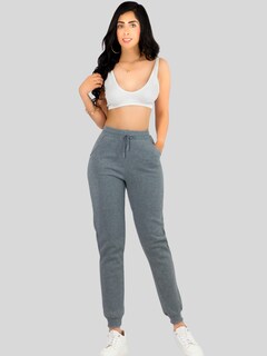 Foto 2 | Pants Mujer Jogger De Dama Cargo Pantalón Casual Jogger Dama Material Aterciopelado Pant-051 Gris Oscuro Patalones