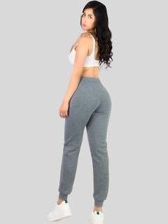 Foto 3 | Pants Mujer Jogger De Dama Cargo Pantalón Casual Jogger Dama Material Aterciopelado Pant-051 Gris Oscuro Patalones