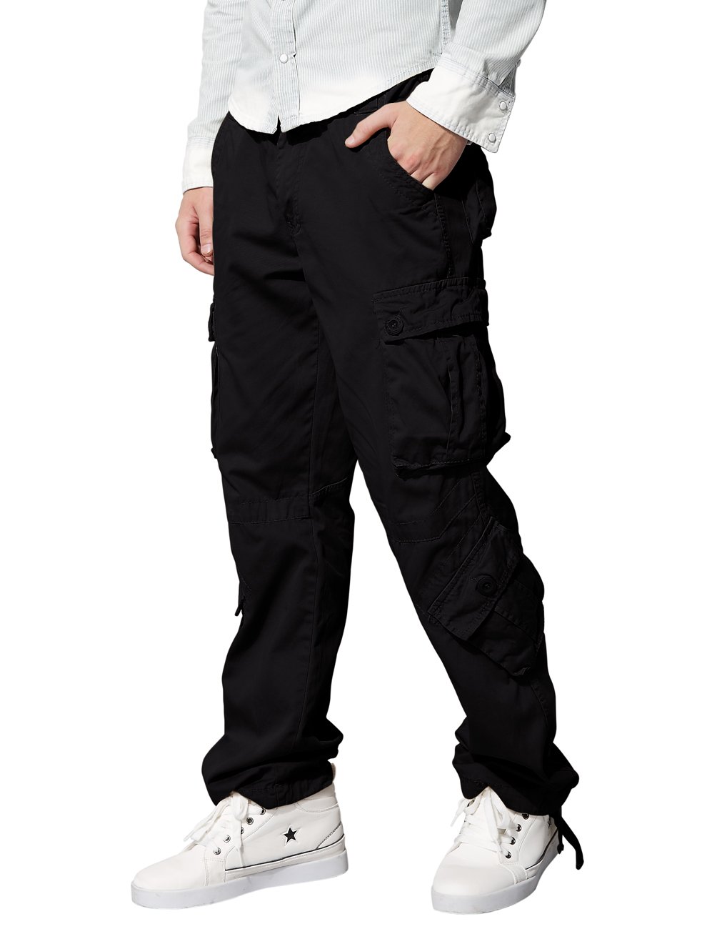 Foto 2 | Pantalones Cargo Match Wild Para Hombre, Color Negro, Talla 32 - Venta Internacional.
