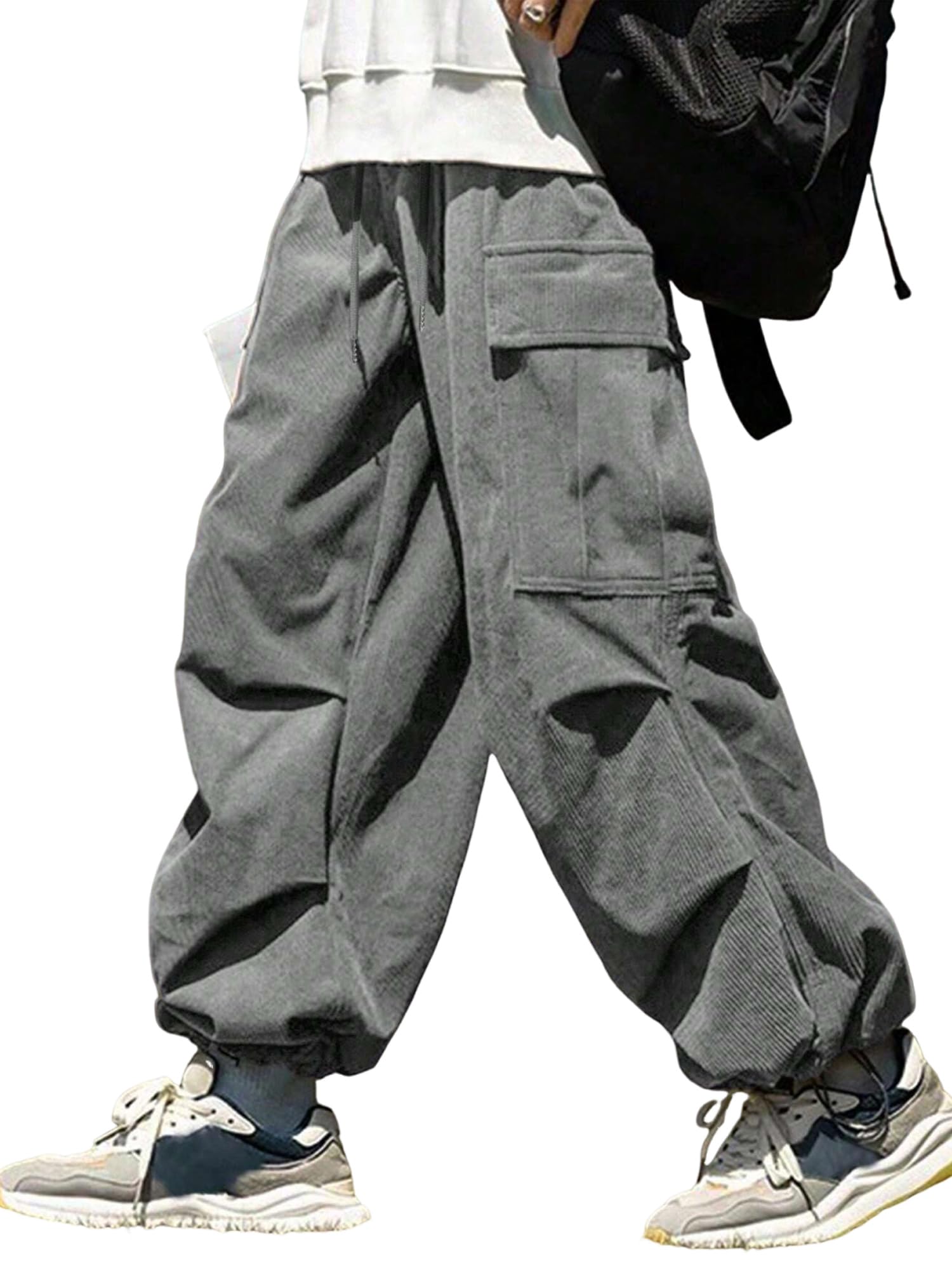 Foto 2 pulgar | Pantalones Zaful De Pana Con Bolsillo Plano Para Hombre Y Mujer - Venta Internacional.