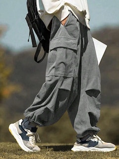 Foto 4 | Pantalones Zaful De Pana Con Bolsillo Plano Para Hombre Y Mujer - Venta Internacional.