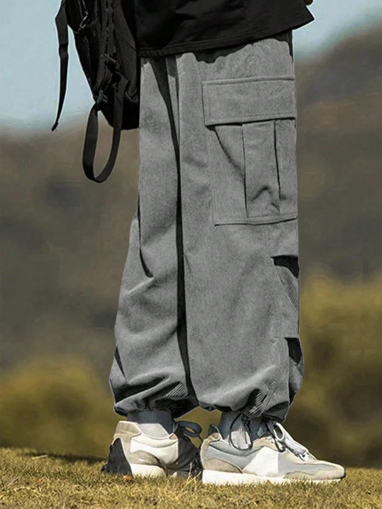 Foto 5 | Pantalones Zaful De Pana Con Bolsillo Plano Para Hombre Y Mujer - Venta Internacional.