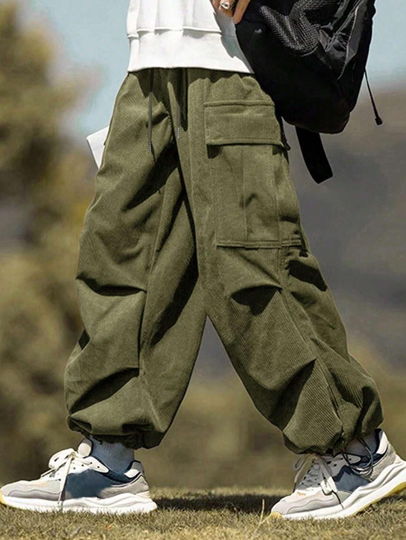 Foto 4 pulgar | Pantalones Zaful De Pana Con Bolsillo Plano Para Hombre Y Mujer - Venta Internacional.