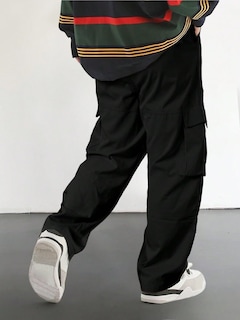 Foto 2 | Pantalones Cargo Zaful Wild Loose Fit Y2k Con Cordón Negro Para Hombre - Venta Internacional.