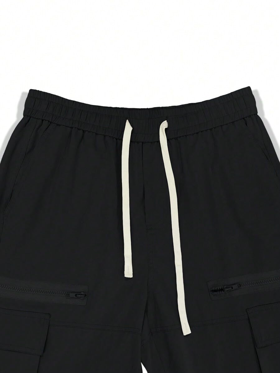 Foto 5 | Pantalones Cargo Zaful Wild Loose Fit Y2k Con Cordón Negro Para Hombre - Venta Internacional.