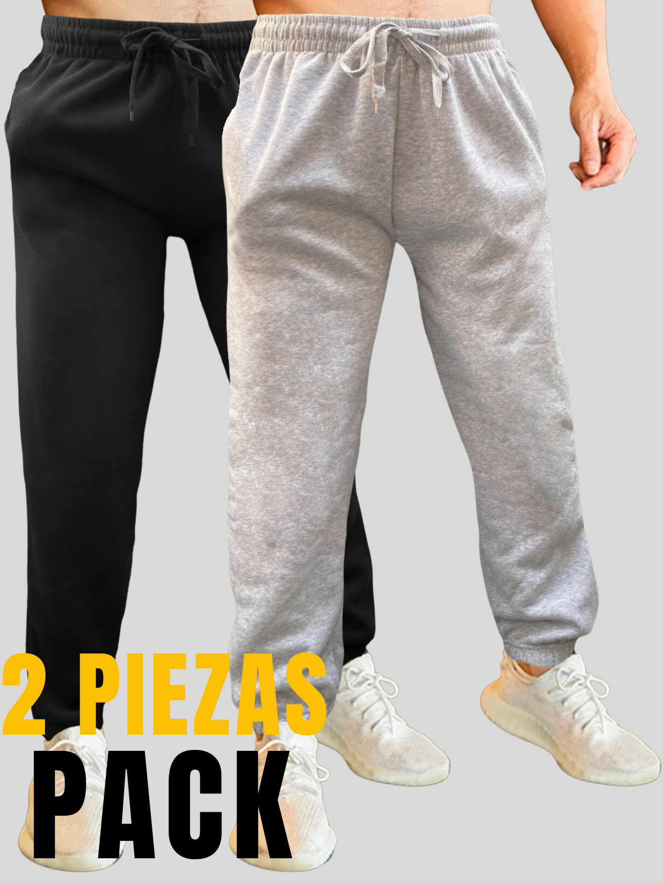 Foto 6 pulgar | Set De 2 Jogger Pants Hombre Pantalones Casuales Pant-032-px2 Variedad De Colores Pans Caballero