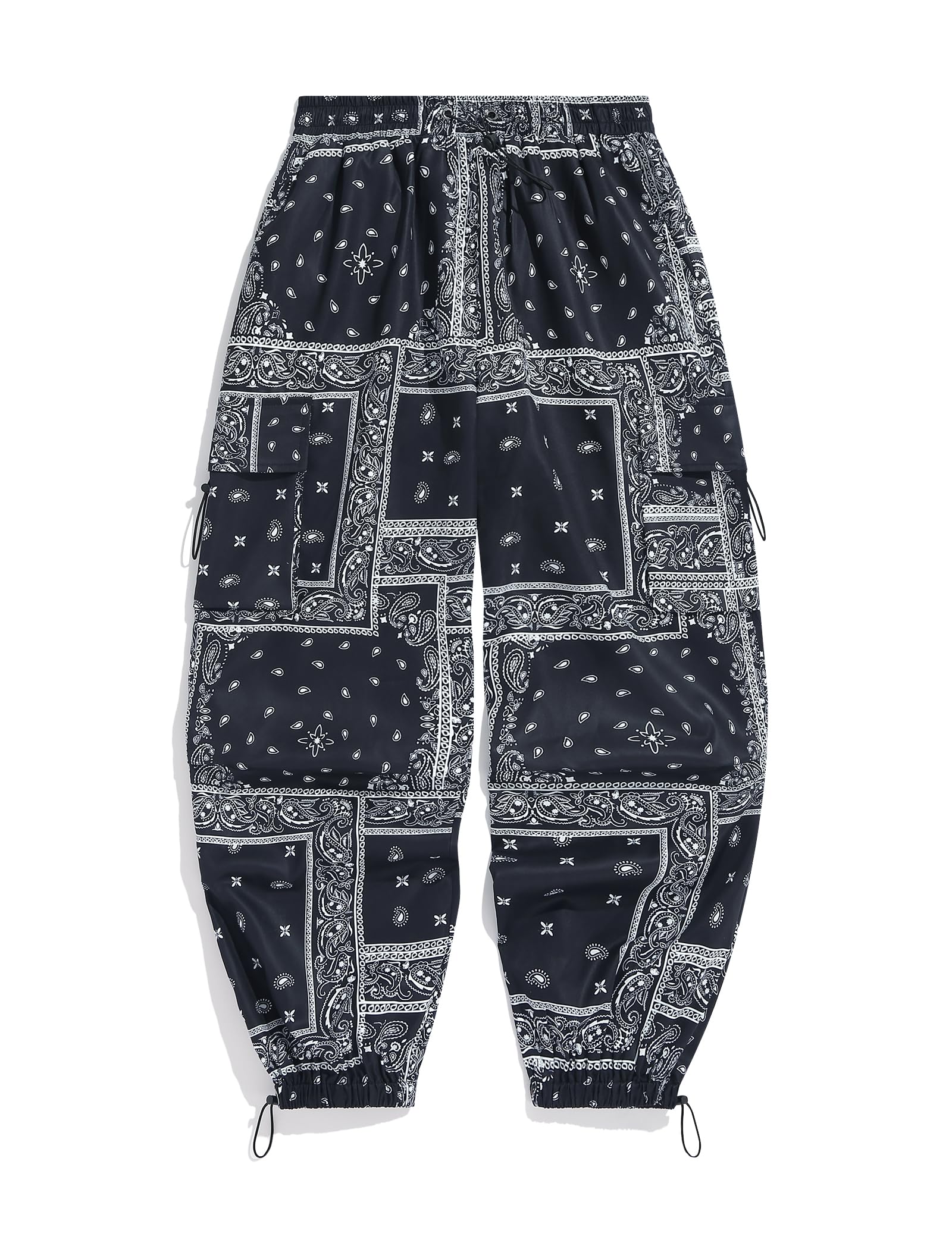 Foto 2 pulgar | Pantalones Cargo Zaful Con Bolsillo Plano En Paracaídas Para Hombre, Color Negro Xxl - Venta Internacional.