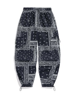 Foto 1 | Pantalones Cargo Zaful Con Bolsillo Plano En Paracaídas Para Hombre, Color Negro Xxl - Venta Internacional.