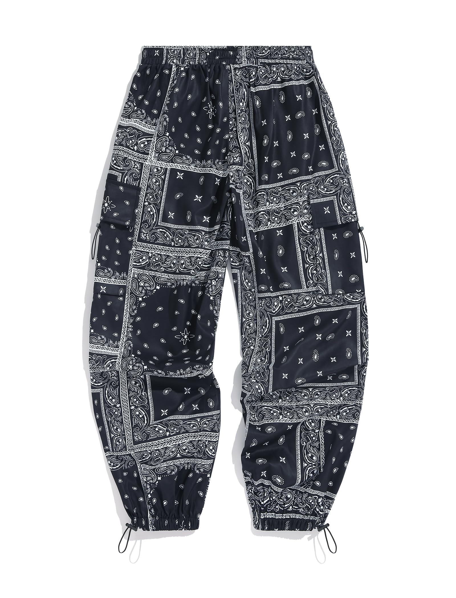 Foto 3 pulgar | Pantalones Cargo Zaful Con Bolsillo Plano En Paracaídas Para Hombre, Color Negro Xxl - Venta Internacional.