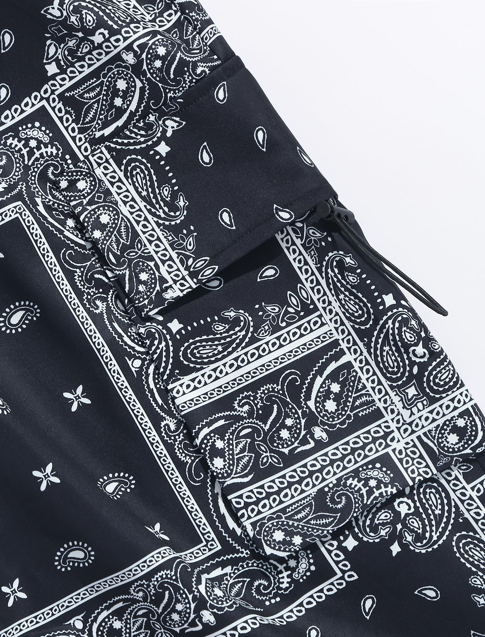 Foto 5 pulgar | Pantalones Cargo Zaful Con Bolsillo Plano En Paracaídas Para Hombre, Color Negro Xxl - Venta Internacional.