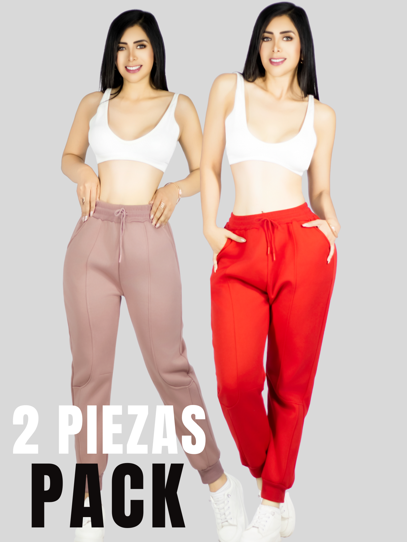Foto 6 pulgar | Set De Dos Pants De Mujer Pantalones Anchos Casual O Elgante Pant-054-px2 Variedad De Colores  Pans Stretch