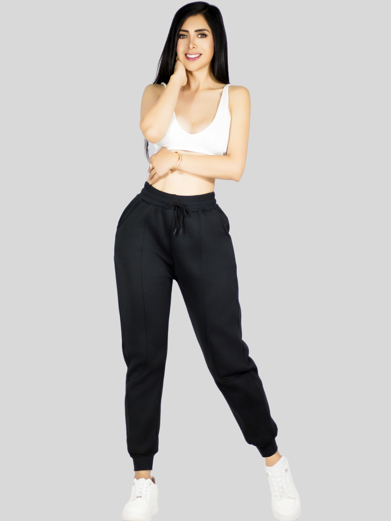 Foto 2 | Pants Mujer Pantalones Anchos Casual O Elgante Pant-054 Negro Pans Stretch