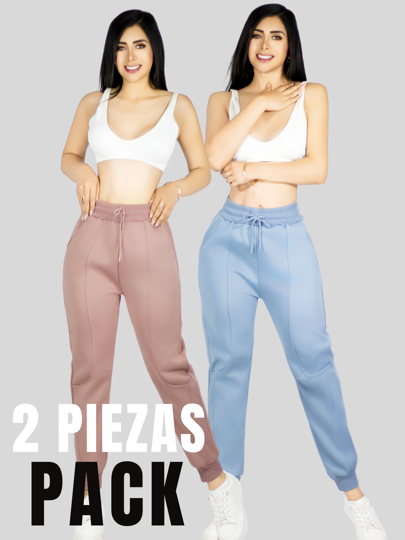 Foto 6 pulgar | Set De Dos Pants De Mujer Pantalones Anchos Casual O Elgante Pant-054-px2 Variedad De Colores  Pans Stretch