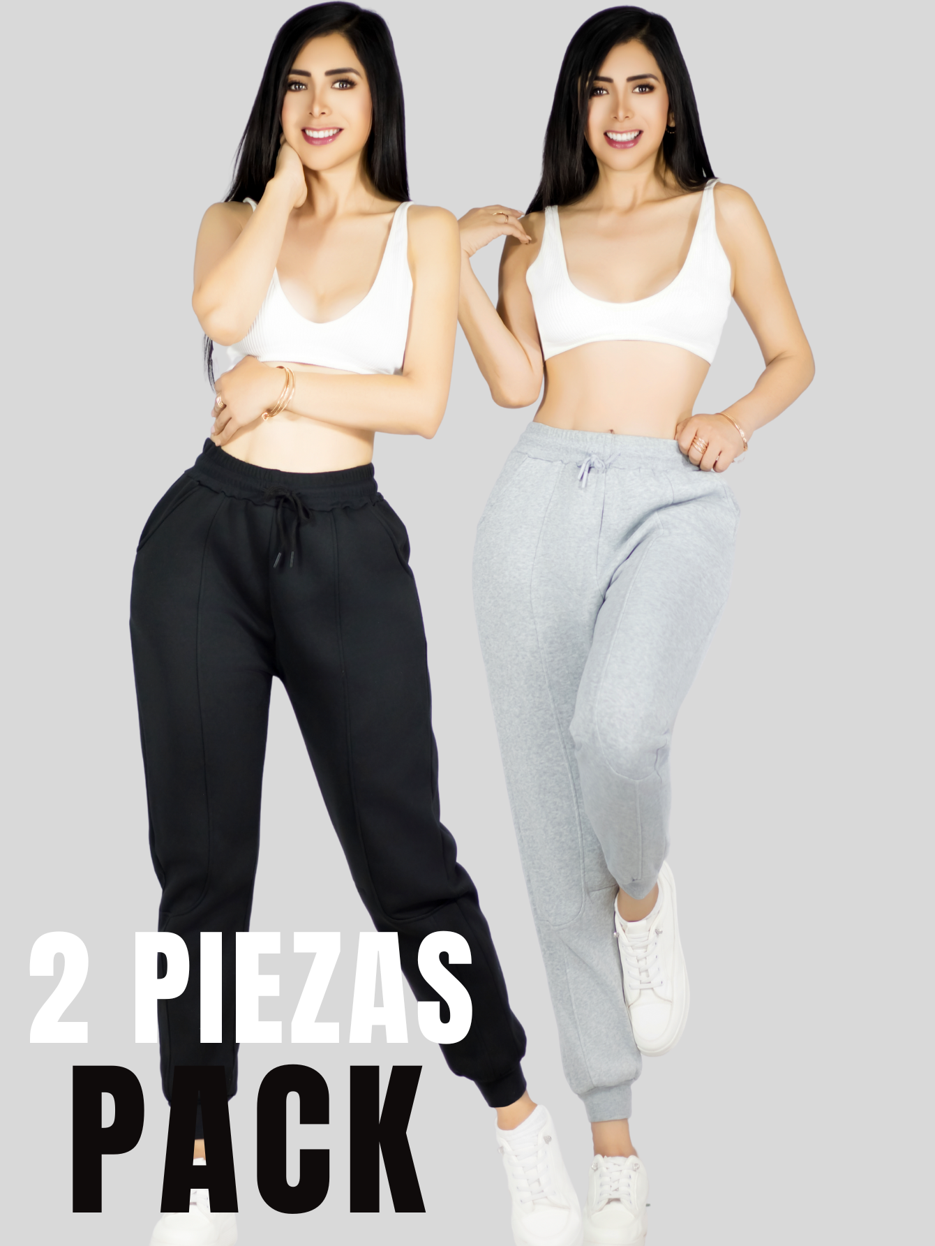 Foto 6 pulgar | Set De Dos Pants De Mujer Pantalones Anchos Casual O Elgante Pant-054-px2 Variedad De Colores  Pans Stretch