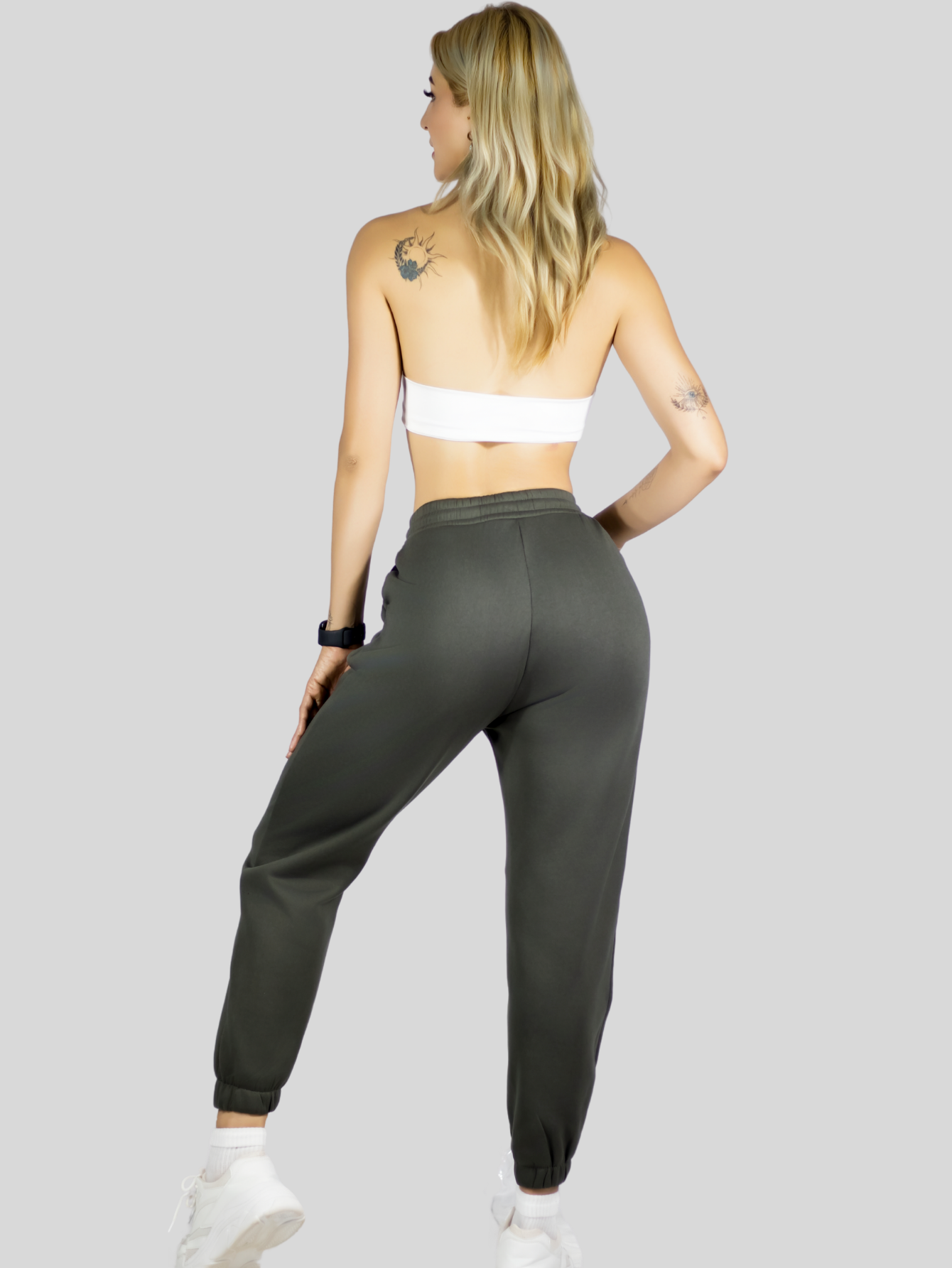 Foto 8 pulgar | Set De Dos Pants De Mujer Pant-055-px2 Marino Y Gris Oscuro Pantalones Anchos Casual