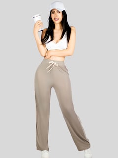 Foto 2 | Set De Dos Pants De Mujer Pant-056-px2 Negro Y Beige Pantalones Anchos Casual