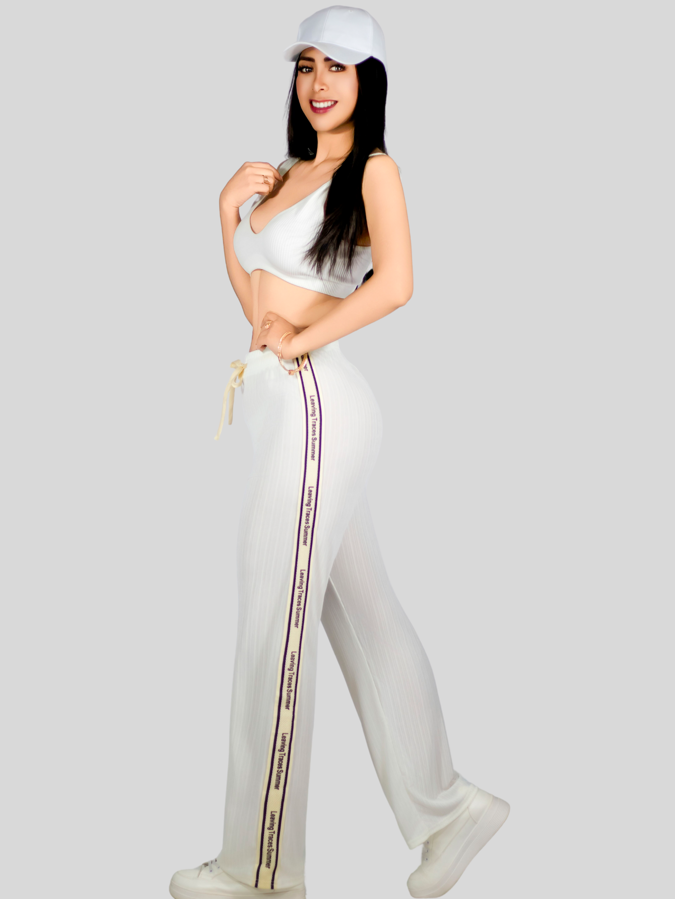 Foto 4 | Set De Dos Pants De Mujer Pant-056-px2 Negro Y Blanco Pantalones Anchos Casual