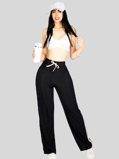 Foto 6 | Set De Dos Pants De Mujer Pant-056-px2 Negro Y Blanco Pantalones Anchos Casual