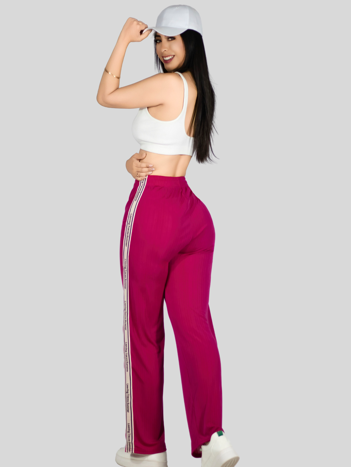 Foto 3 | Set De Dos Pants De Mujer Pant-056-px2 Fucsia Y Coral Pantalones Anchos Casual
