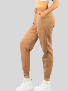 Foto 4 | Pants Mujer Jogger De Dama Cargo Pantalón Casual Jogger Dama Material Aterciopelado Pant-051 Cafe Patalones De Chandal