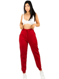 Foto 1 | Pants Mujer Jogger De Dama Cargo Pantalón Casual Jogger Dama Material Aterciopelado Pant-051 Rojo Patalones De Chandal